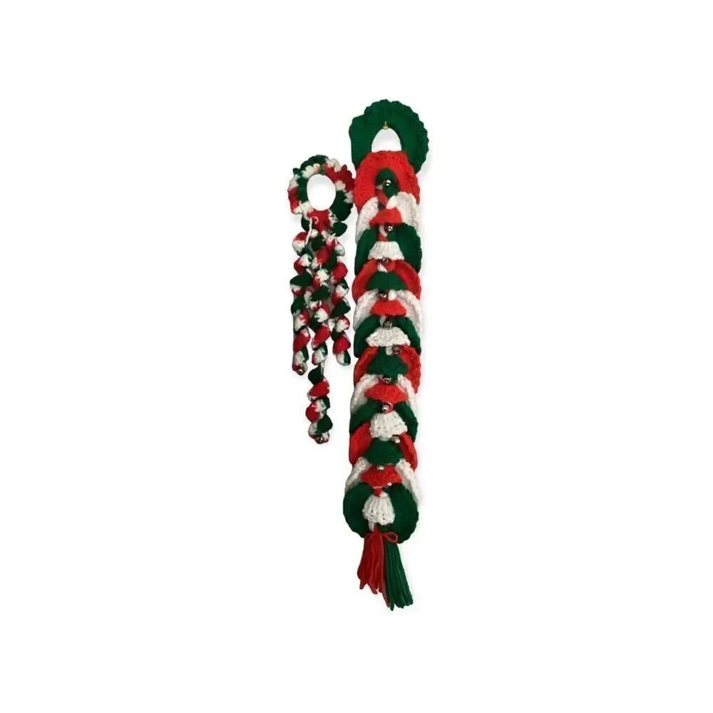 Vintage Crochet Christmas Door Hanger Set